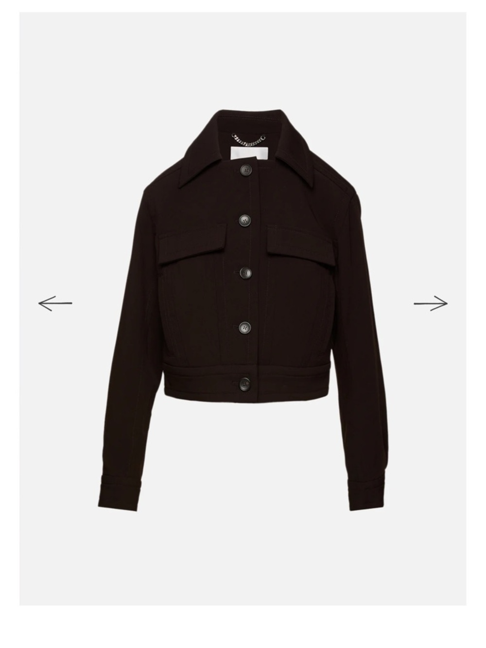 A.L.C Cropped Brown Button-Front Jacket - Women